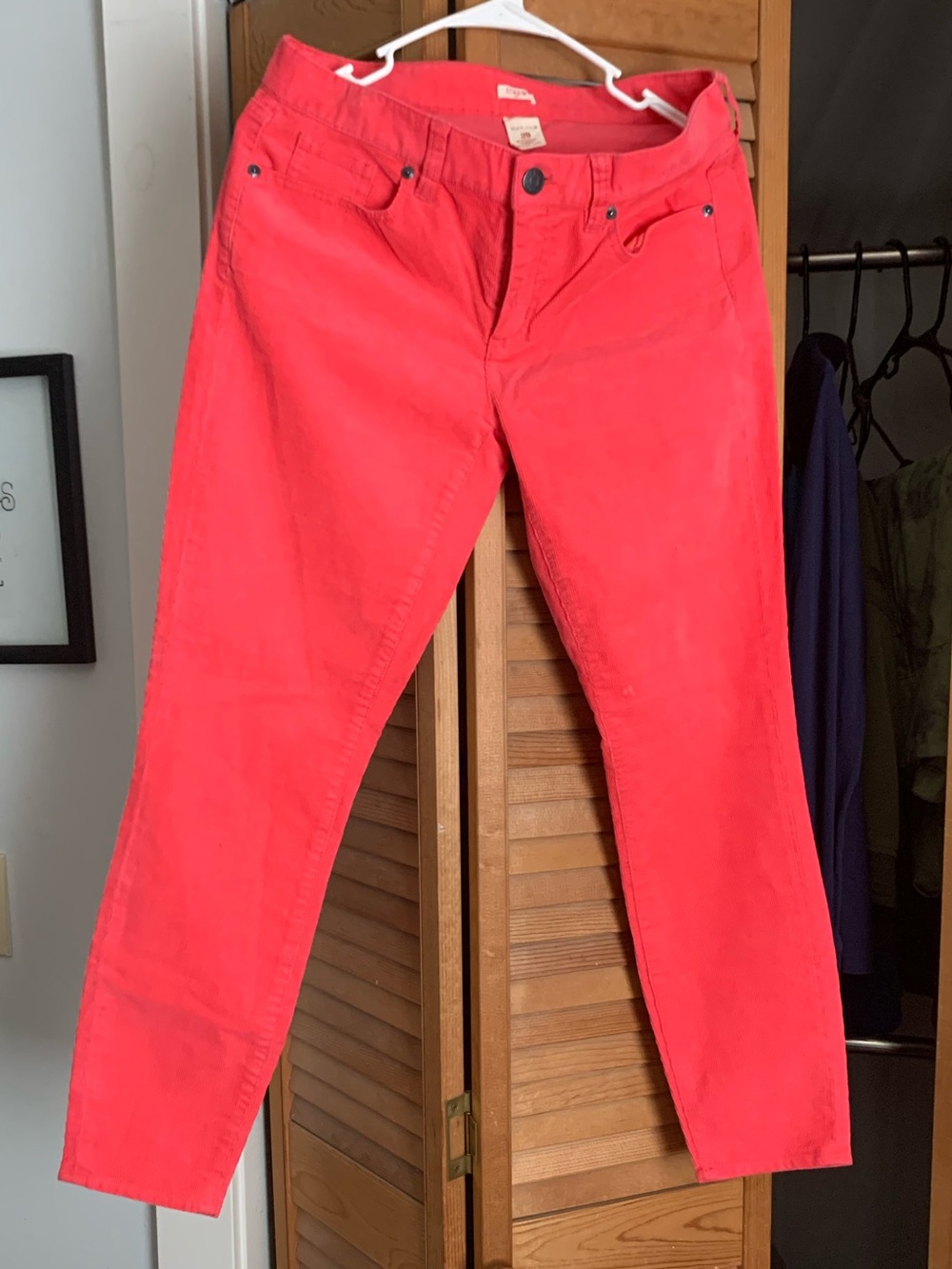 Bright Coral Women’s Jeans -J crew sz 29 corduroy,business casual office,school